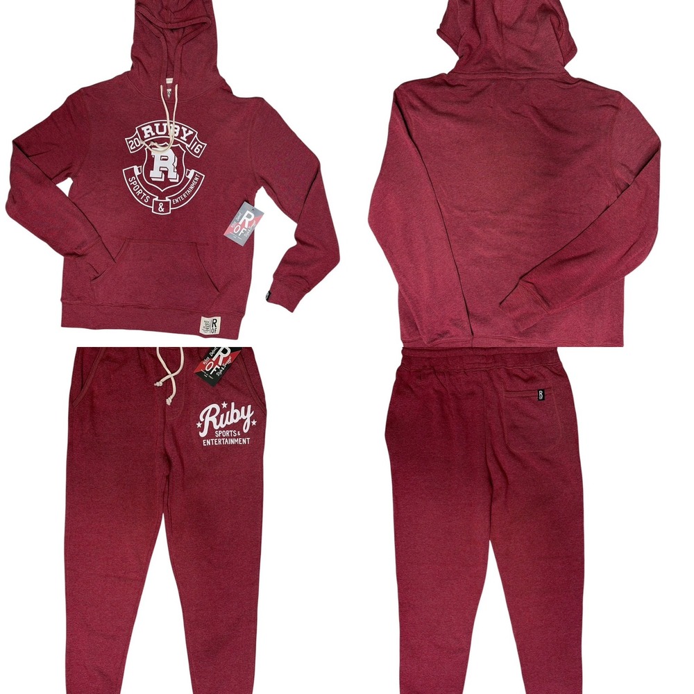 Roots of Fight Ruby 2016 Sports & Entertainment Hoodie & Joggers Set Burgundy M